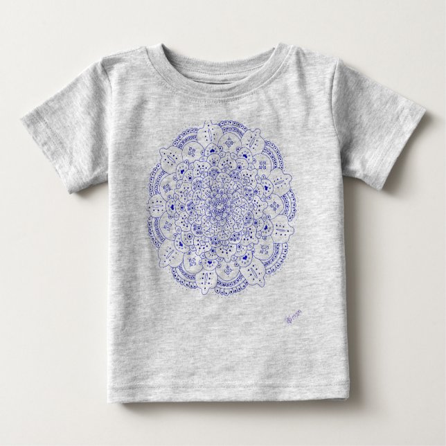 T-shirt de bébé du mandala 5 (Devant)