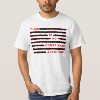 T-shirt de blanc de conspiration