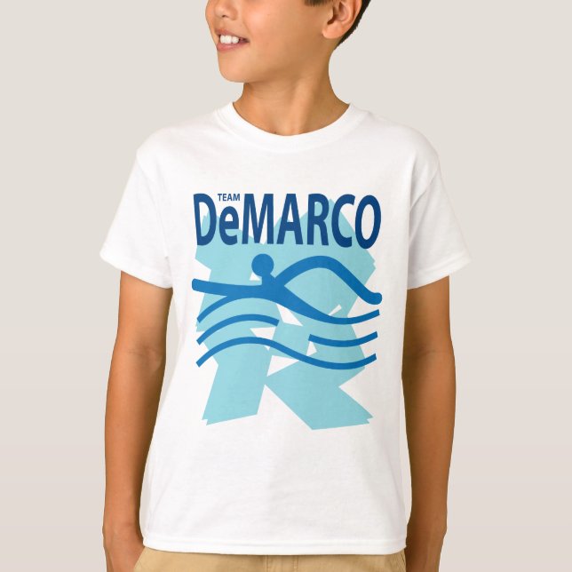 T-shirt de blanc de DeMarco d'équipe (Devant)