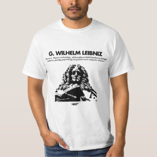 T-shirt de blanc de G. Whilelm Leibniz