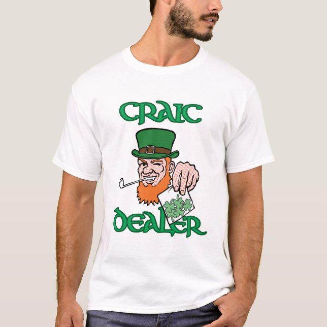 T-shirt de blanc de marchand de Craic (Devant)