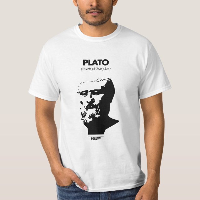T-shirt de blanc de Platon (Devant)