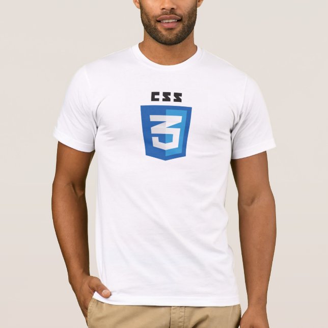T-shirt de blanc du logo CSS3 (Devant)