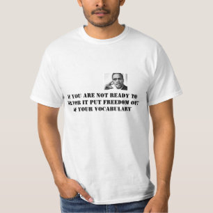 T-shirt de blanc du malcom X