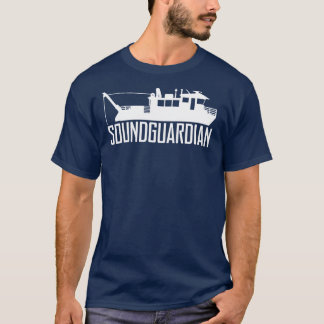T-shirt de bleu marine des hommes sains de gardien