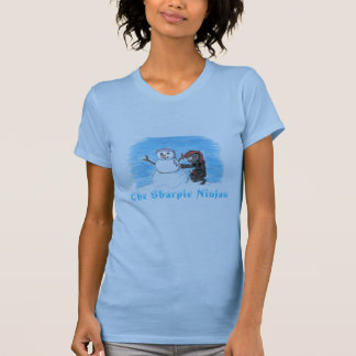 T-shirt de bonhomme de neige de Ninja