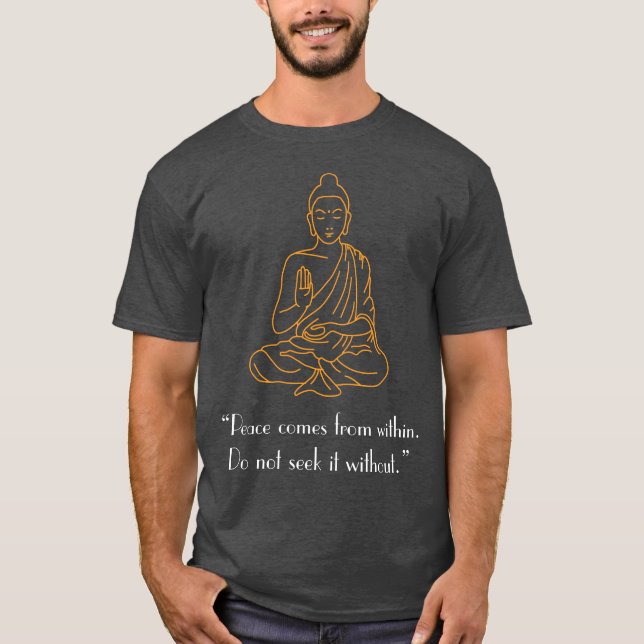 T-shirt de Bouddha de la charge des hommes (Devant)