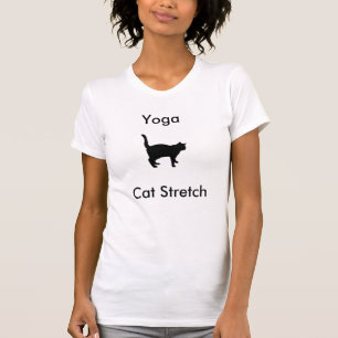 T-shirt de bout droit de chat de yoga