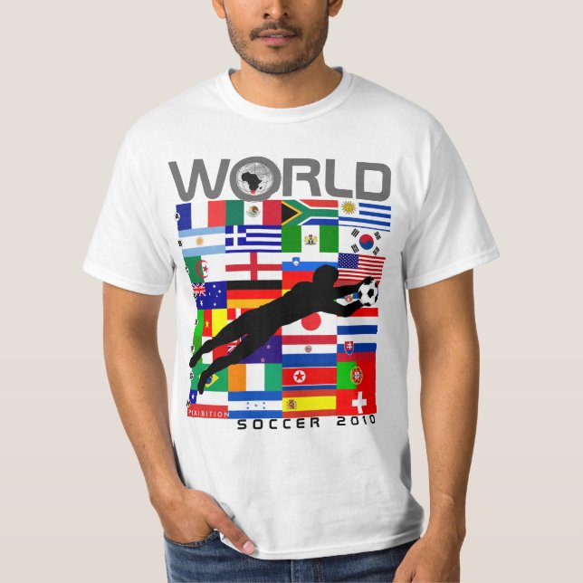 T-shirt de but de drapeau d'équipe du football (Devant)