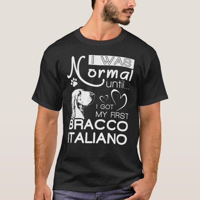 T-shirt de cadeau de Bracco Italiano pour des (Devant)