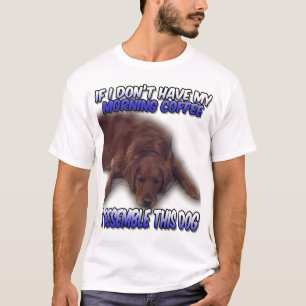 T-shirt de café de matin de chien