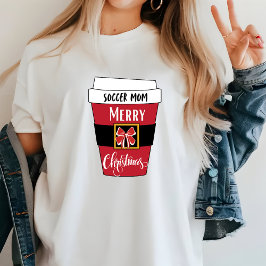 T-Shirt de café de Noël Maman de football personna