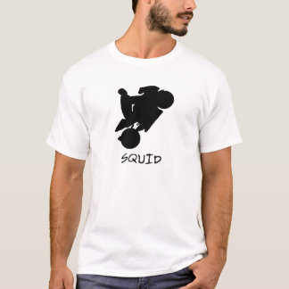 T-shirt de calmar de silhouette de Wheelie