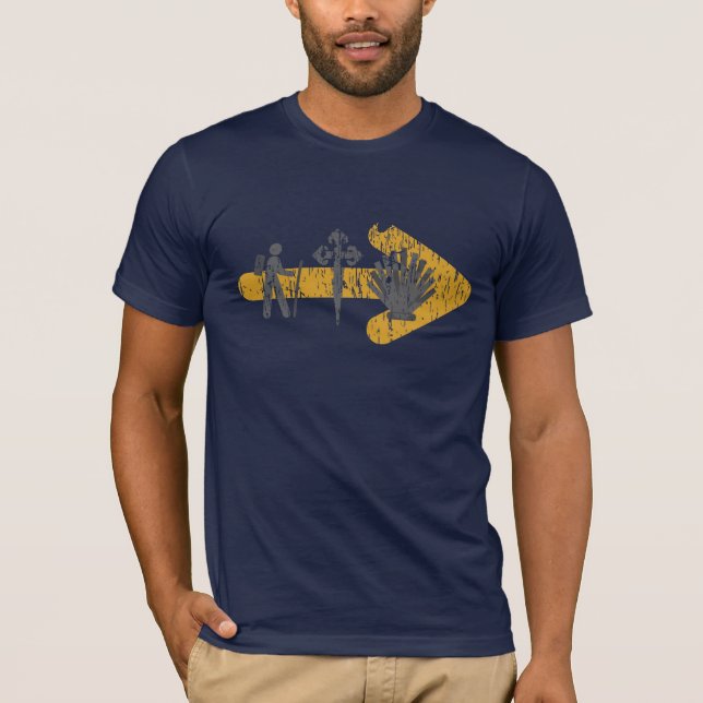 T-shirt de Camino De Santiago (bleu) (Devant)