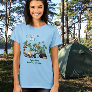 T-shirt de campeur de tente de vie de camping Vill