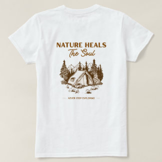 T-Shirt de camping La nature apaise l'âme