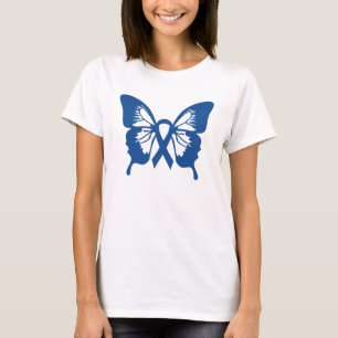T-shirt de cancer du colon avec le papillon et le