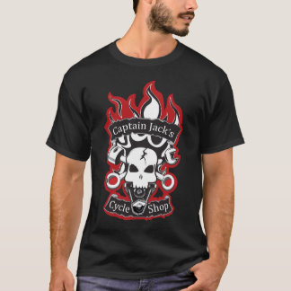 T-shirt de capitaine Jacks Cycle Shop Dark