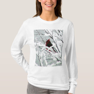 T-shirt de cardinal de neige