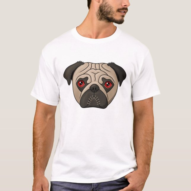 T-shirt de carlin de zombi (Devant)