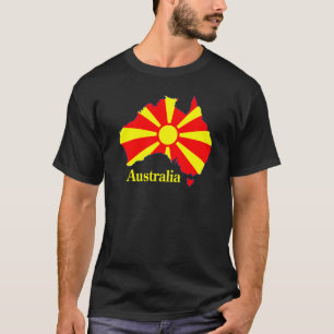 T-shirt de carte de Macédoine Australie