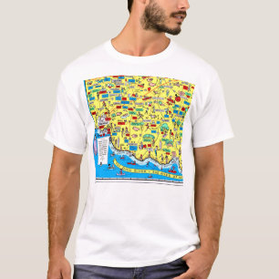 T-shirt de carte de rétro 1966 Cincinnati, Ohio