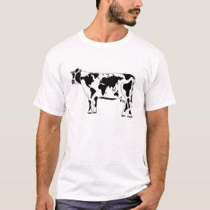 T-shirt de carte de vache