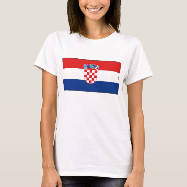 T-shirt de carte du drapeau X de la Croatie (Devant)
