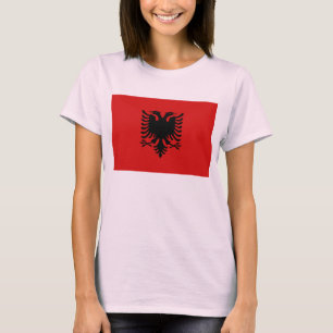 T-shirt de carte du drapeau X de l'Albanie