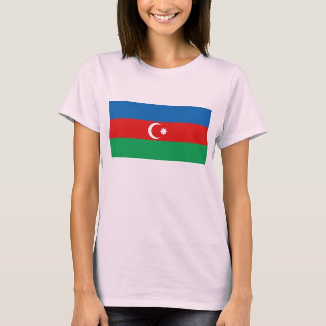 T-shirt de carte du drapeau X de l'Azerbaïdjan (Devant)