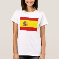 T-shirt de carte du drapeau X de l'Espagne
