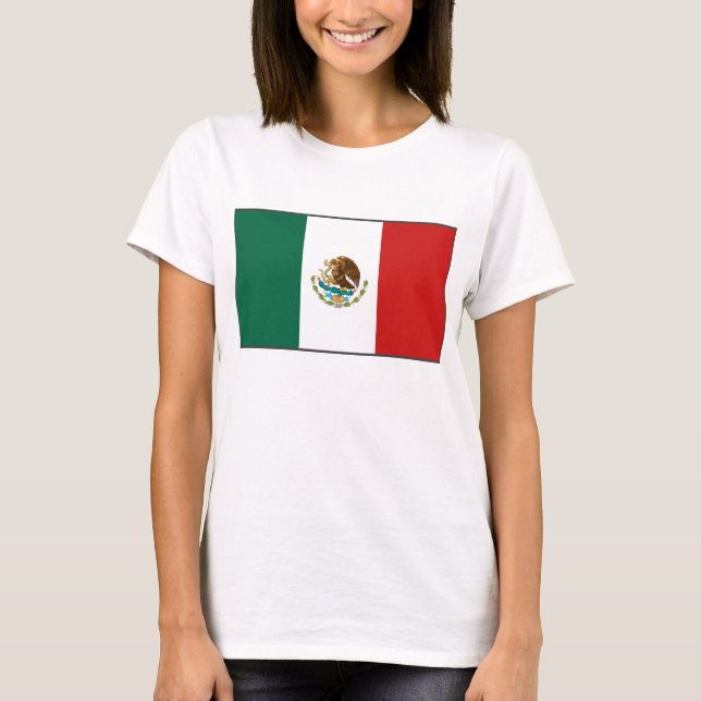 T-shirt de carte du drapeau X du Mexique (Devant)