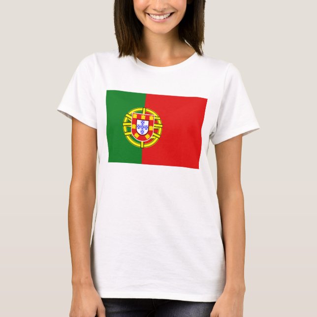 T-shirt de carte du drapeau X du Portugal (Devant)