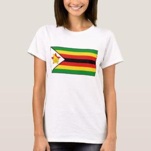 T-shirt de carte du drapeau X du Zimbabwe
