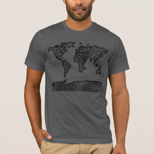 T-shirt de carte du monde