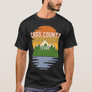 T-shirt De Cass Comté Texas Vintage Sunset