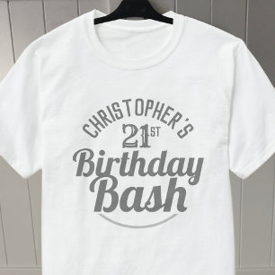 T-shirt de célébration d'anniversaire 21 ans