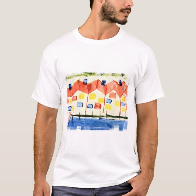 T-shirt de Chambres de plage d'île de dauphin (Devant)