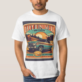 T-shirt de charme de voyage rétro : Elégance Vinta