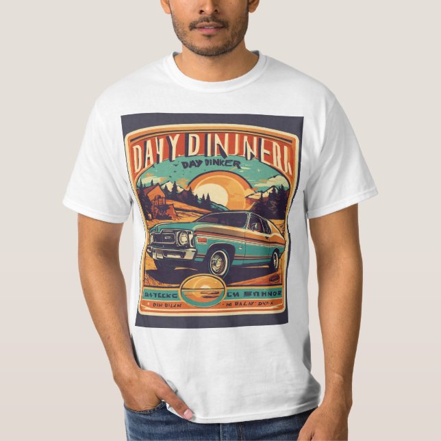 T-shirt de charme de voyage rétro : Elégance Vinta (Devant)