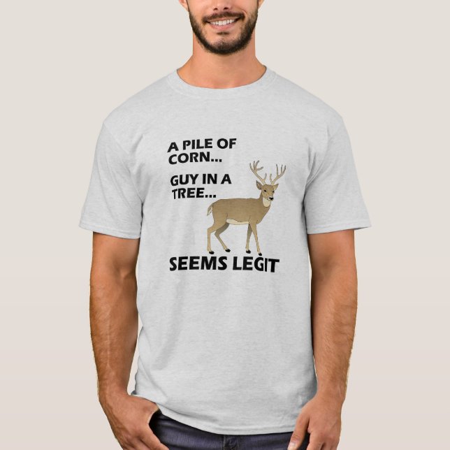 T-shirt de chasse drôle semble légitime (Devant)