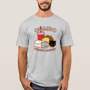 T-Shirt de chat amusant - PURRITO & TACO CAT Combo