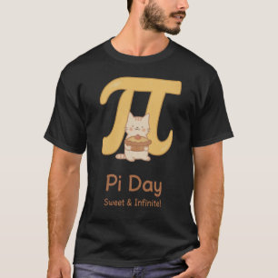T-shirt de chat de la journée Pi mignon