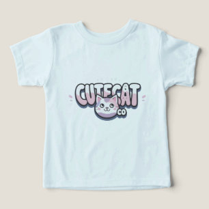 T-Shirt de chat en cartons mignon