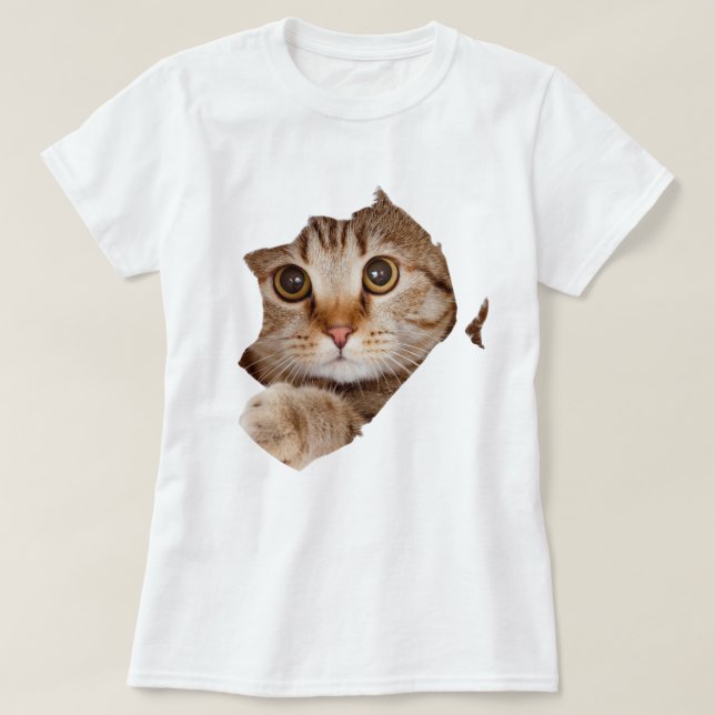 T-shirt de chatte doux de beauté (Design devant)