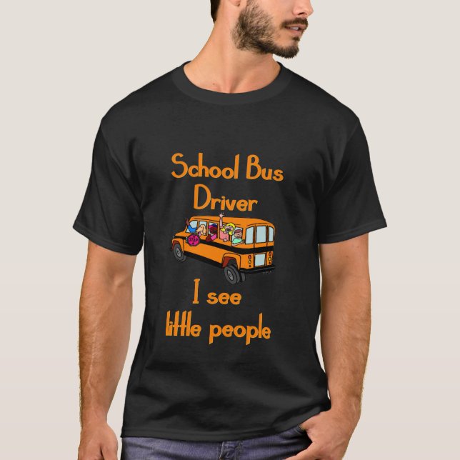 T-shirt de chauffeur d'autobus scolaire (Devant)