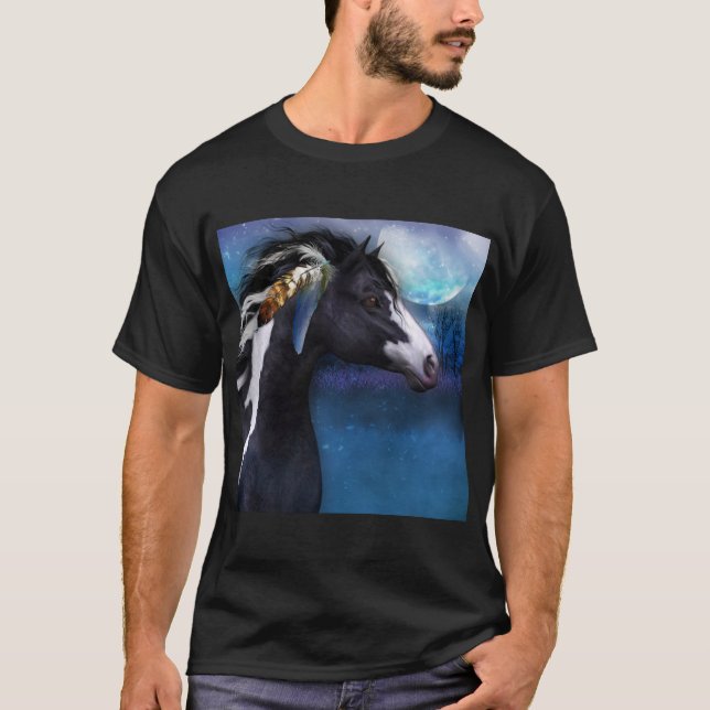 T-shirt de cheval d'esprit pour les hommes ou des (Devant)