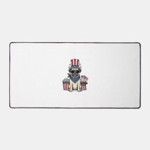 T-shirt de chien avec gravure vintage Pug patrioti