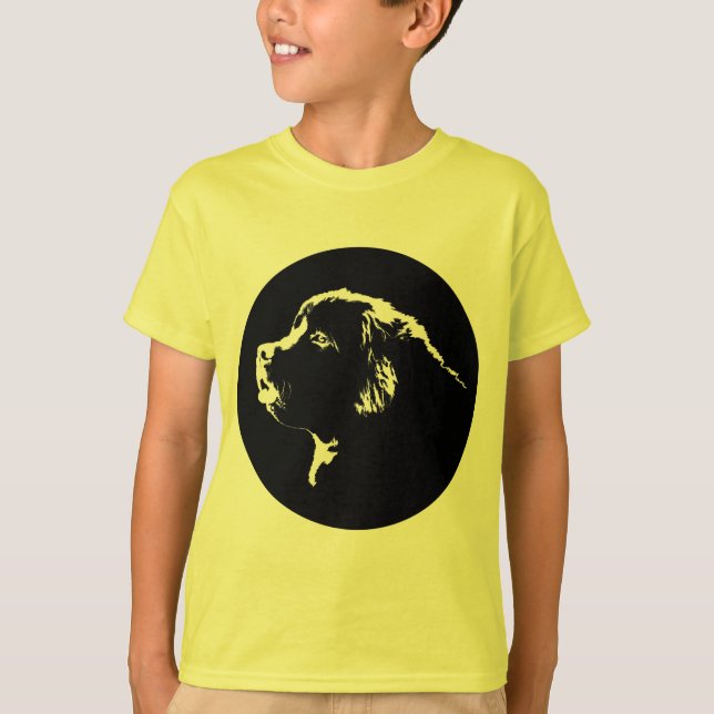 T-shirt de chien biologique de Terre-Neuve pour en (Devant)