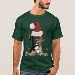 T-shirt de chien de boxeur de Noël